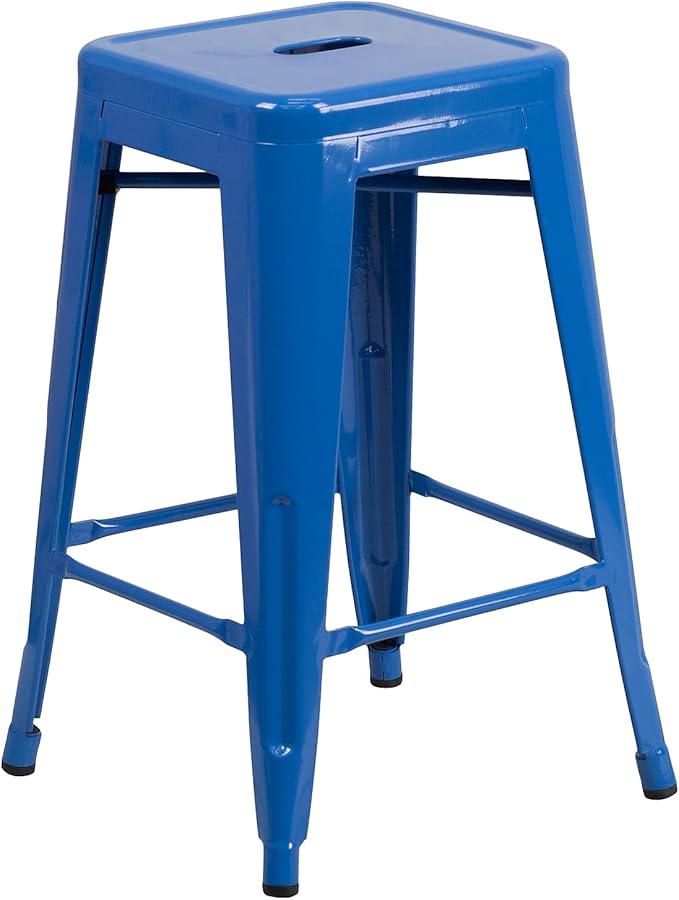🍹 Sleek Backless Bar Stool 🪑 Indoor & Outdoor 🌞✨