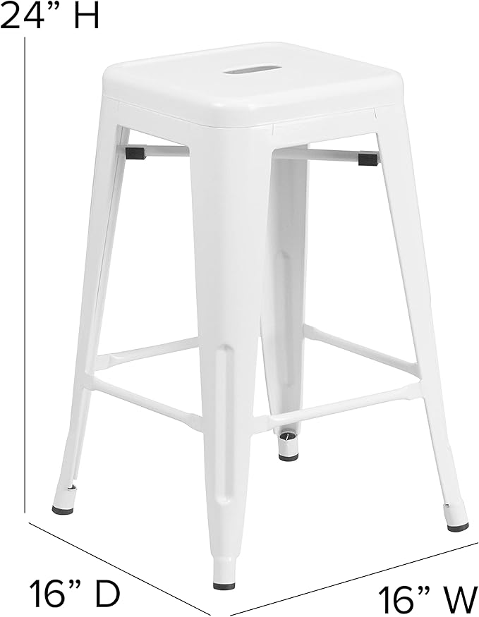 🍹 Sleek Backless Bar Stool 🪑 Indoor & Outdoor 🌞✨