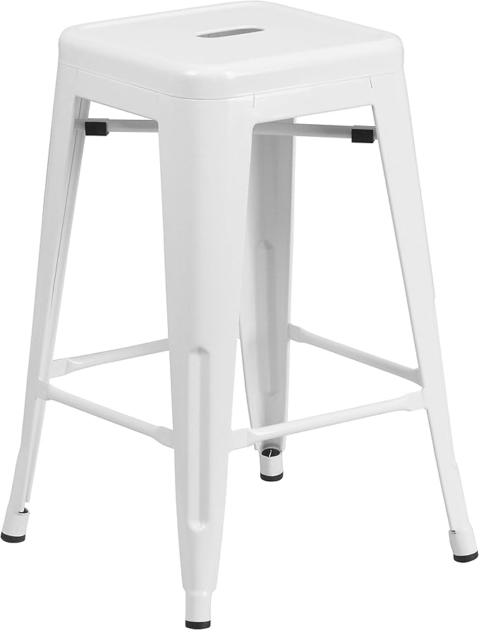 🍹 Sleek Backless Bar Stool 🪑 Indoor & Outdoor 🌞✨