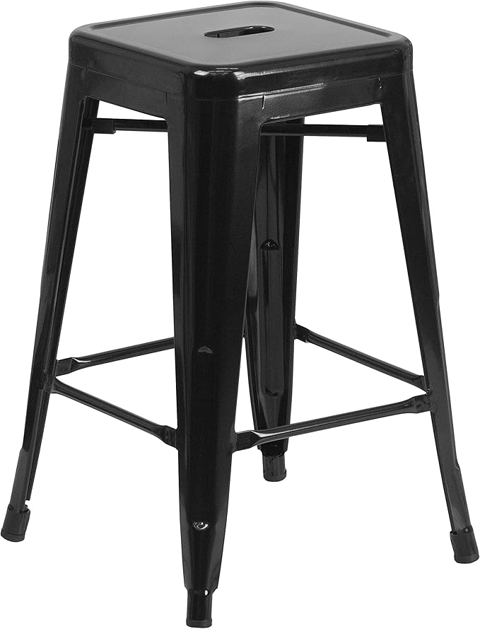 🍹 Sleek Backless Bar Stool 🪑 Indoor & Outdoor 🌞✨