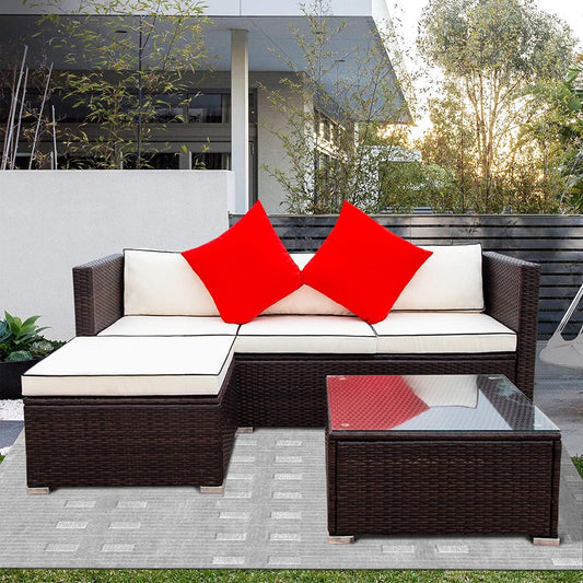🌞🍃 5-Piece Outdoor Patio Set 🛋️☕ Cozy Garden Vibes 🌿✨
