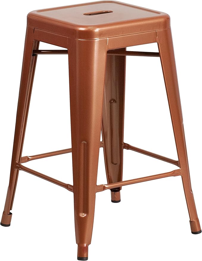 🍹 Sleek Backless Bar Stool 🪑 Indoor & Outdoor 🌞✨